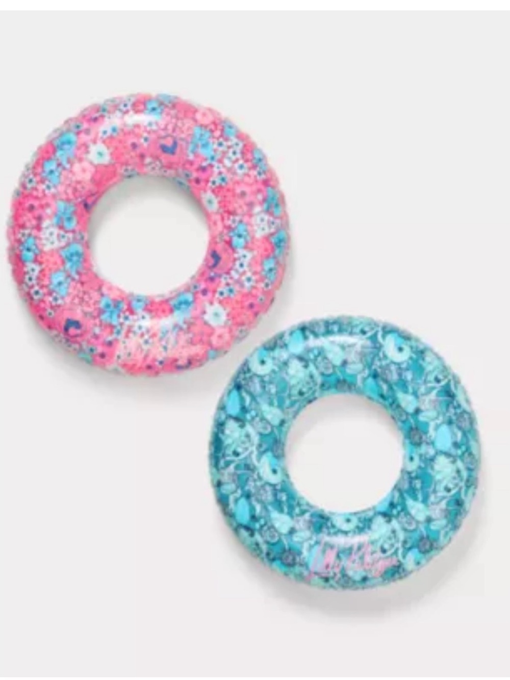 Lilly Pulitzer Floral Inflatable Swim Rings & Matching Pool Pouch set